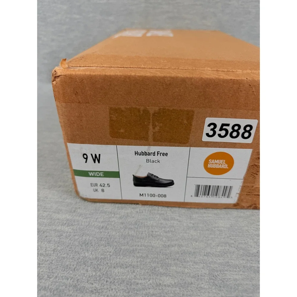 Samuel Hubbard Hubbard Free Oxfords Mens 9 W Black Leather Derby Shoes Comfort